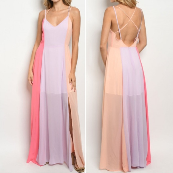 Trend Setter Diva Boutique Dresses & Skirts - RAINBOW STRIPE MAXI DRESS